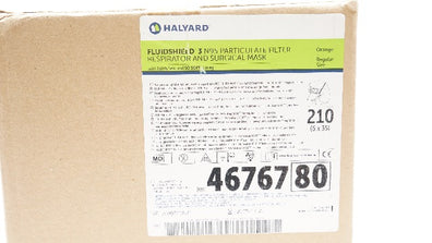 Halyard 46767 FLUIDSHIELD N95 Particulate Filter Respirator Regular -Case of 210
